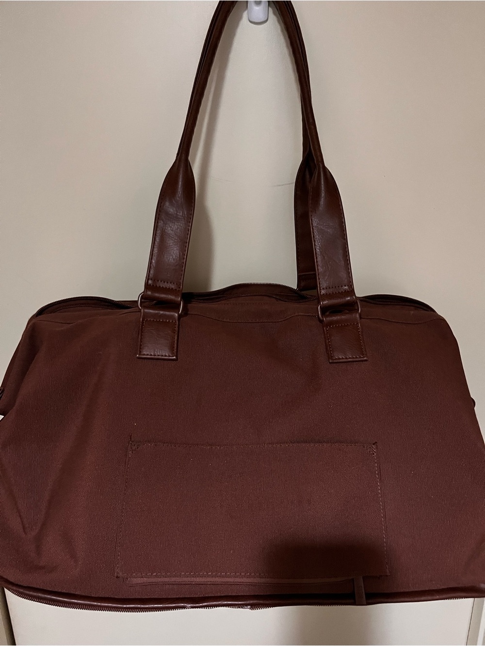 BEIS Brown Canvas Duffel Tote